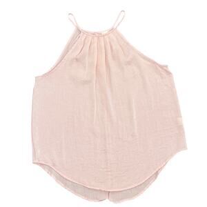 Mi Ami Francesca's Pretty in Pink Key Hole Back Halter Top Women's Sz S